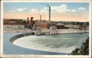 Minetto New York NY Barge Canal Lock No. 5 Vintage Postcard