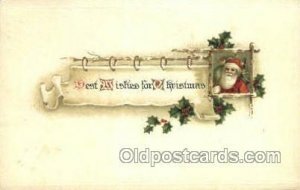 Christmas  Santa Claus 1916 clos eto grade 2, light stain on front, postla us...