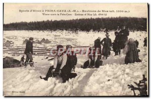 Old Postcard of Sports & # 39hiver Ski Peira Cava Nice surroundings Luge