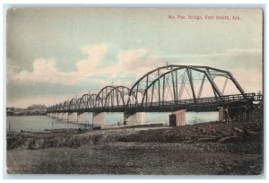 c1910 View of Mo. Pac Bridge Fort Smith Arkansas AK Antique Unposted Postcard