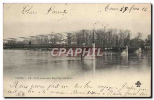 Postcard Old Suspension Bridge Tours Saint Symphorien