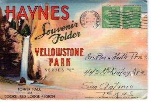 YELLOWSTONE NATIONAL PARK, SOUVENIR FOLDER, SERIES C, 1936.