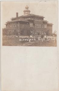 South Dakota ND Real Photo RPPC Postcard BERRSFORD High School Building 1907