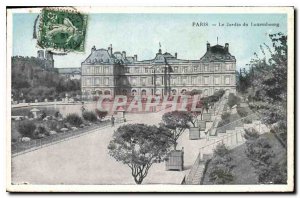 Postcard Old Paris Luxembourg Gardens