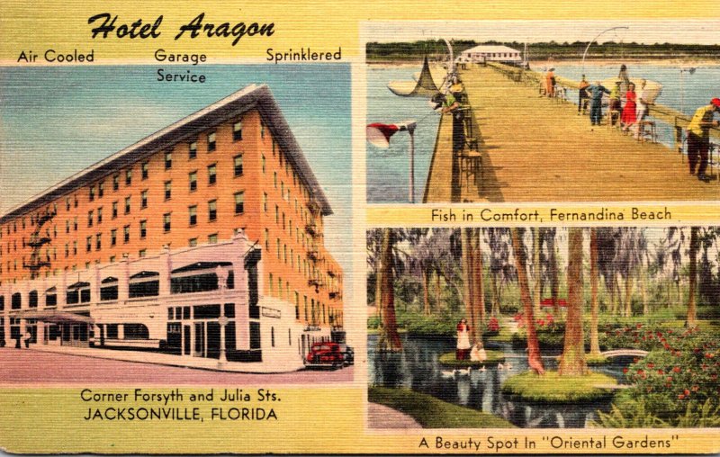 Florida Jacksonville Hotel Aragon With Oriental Gardens and Fernandina Beach ...