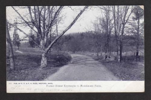 MA Forest Street Entrance to MIDDLESEX FELLS MASS UDB Massachusetts