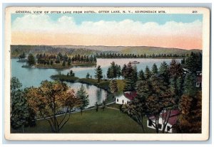 General View Of Otter Lake From Hotel Otter Lake NY, Adirondack Mts. Postcard