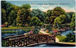 Postcard - Oriental Gardens, Roger Williams Park - Providence, Rhode Island