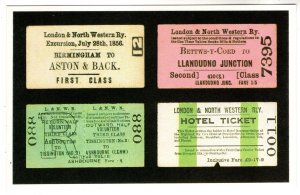 Railroad Train Tickets Postcard London North Western Railway