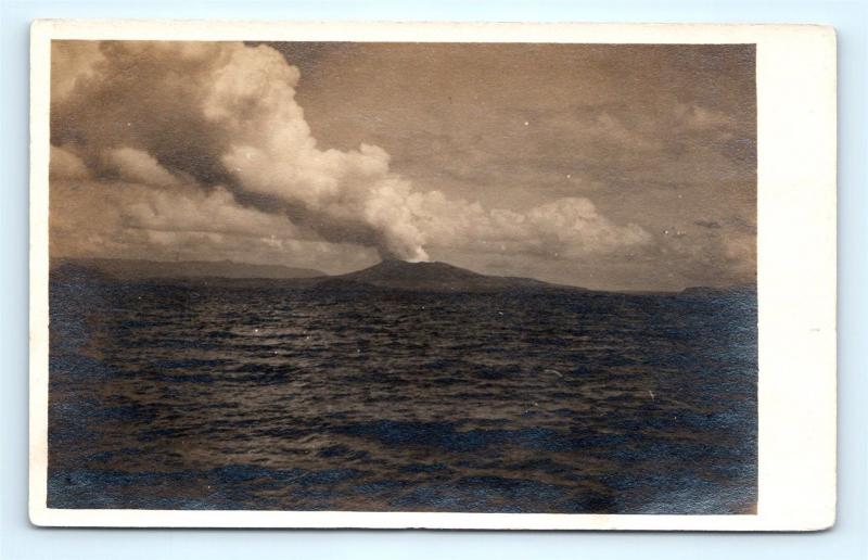 Postcard Philippines Taal Volcano Eruption January 30 1911 RPPC Real Photo K11