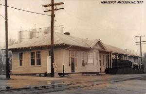 Madison North Carolina NW Railroad Depot Real Photo Vintage Postcard K105820