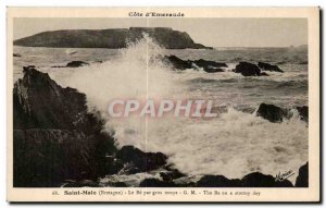 Postcard Old St Malo (Brittany) The Be Be The heavy weather was stormy day