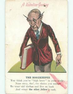 Pre-Linen valentine BOOKKEEPER - ACCOUNTANT SHOWN - ACCOUNTING INTEREST W7376