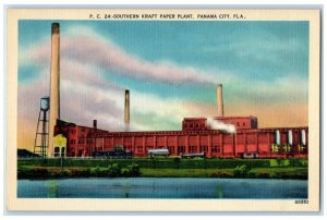 c1940 Southern Kraft Paper Plant Panama City Florida FL Vintage Antique Postcard