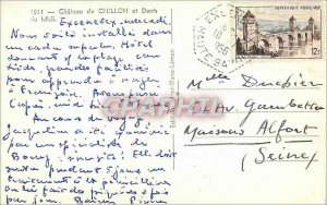 Modern Postcard Chateau de Chillon and Dents du Midi Swans