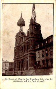 CA - San Francisco. 1906 Earthquake & Fire. St Dominic's Church