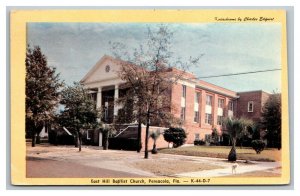 Vintage 1960's Postcard East Hill Baptist Church Miccosukee Rd Pensacola Florida