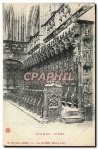 Postcard Ancient Church of Brou The Stalls