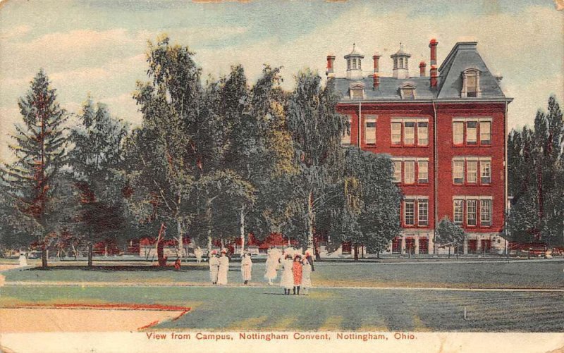 Nottingham Ohio Nottingham Convent, Campus View, Color Lithograph PC U9611