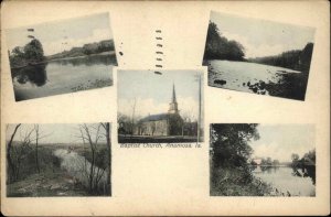 Anamosa Iowa IA Baptist Church Scenic Multi-View c1910 Vintage Postcard