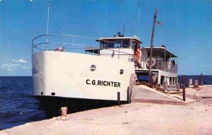 C G Richter Washington Island Ferry Dock Door County Wisconsin 1960s postcard