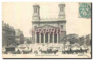 Old Postcard Paris Church of Saint Vincent de Paul