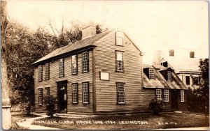 Real Photo Postcard Hancock-Clarke House 1698-1734 in Lexington, Massachusetts