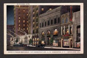 DC Harvey's Famous Restaurant WASHINGTON Postcard PC