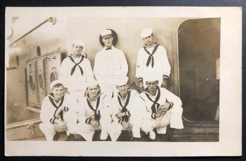 Mint USA Real Picture Postcard RPPC US Navy Marines Corps 1923