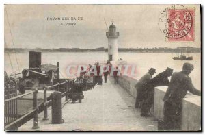 Old Postcard Royan Les Bains Le Phare