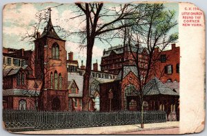 1908 NY-New York, Little Church Around The Corner, Quaint Exterior, Postcard