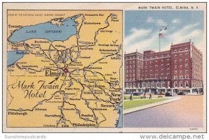 New York Elmira Mark Twain Hotel 1948