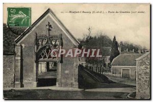 Old Postcard Montfort l & # 39amaury Gate cemetery