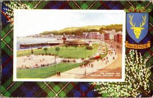 MacKenzie Clan Tartan, Gardens and Pavilion Rothesay Vintage Postcard F65