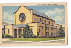 Charleston West Virginia WV Postcard 1930-1950 First Christian Church