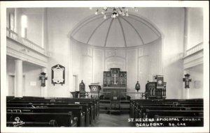 Beaufort SC South Carolina Church Interior Real Photo Card/Postcard