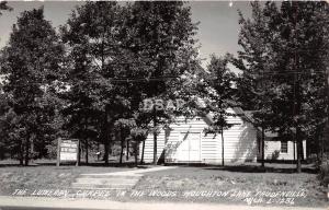 C22/ Prudenville Michigan Mi RPPC Postcard 1948 Lutheran Chapel Houghton Lake 3