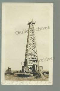 Turtle Lake SOUTH DAKOTA RPPC 1910 OIL WELL Drilling Derrick PETROLEUM Brookings