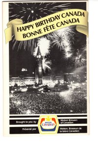 Canada Day 1986 Ottawa Program, Pepsi, Molson, Brick, Petro Canada Ads, Map
