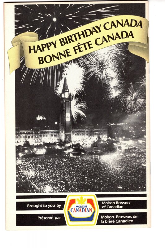 Canada Day 1986 Ottawa Program, Pepsi, Molson, Brick, Petro Canada Ads, Map
