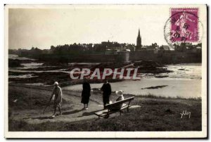 Modern Postcard St Malo View of Fort National jack