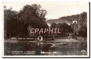 Old Postcard Strasbourg L & # 39Orangerie Lake and the Swan Restaurant