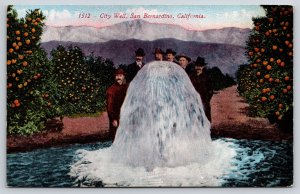 San Bernardino CA~City Water Department Officials~1 of 9 Wells~Orange Trees~1910
