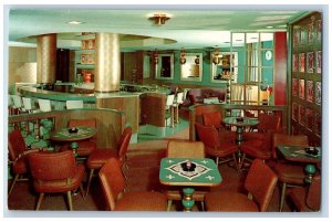 Rockford Illinois IL Postcard Terrace Lounge Hotel Faust Interior Scene c1960's