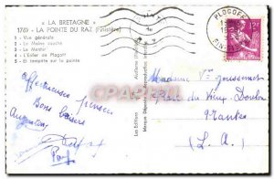 Postcard Modern Brittany Pointe du Raz General View Monk layer menhir L & # 3...