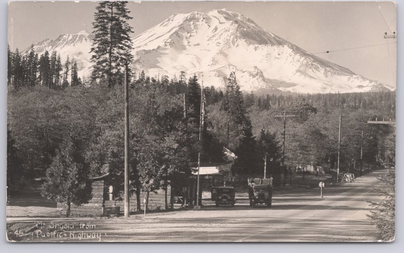 RPPC-Mt. Shasta from the Pacific Highway - 1930's truck & Auto