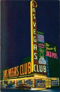 The House Of jackpots, Las Vegas Club Nevada Vintage Postcard
