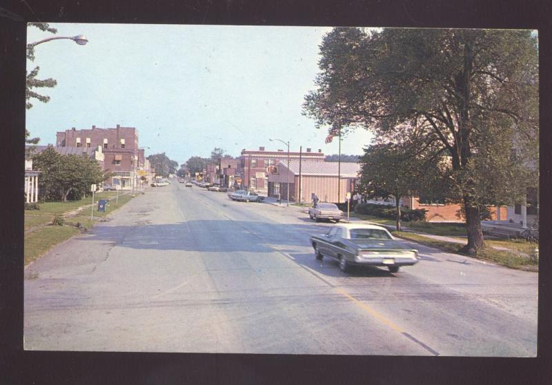 WELLSVILLE MISSOURI DOWNTOWN MAIN STREET SCENE 1960's CARS VINTAGE MO. POSTCARD