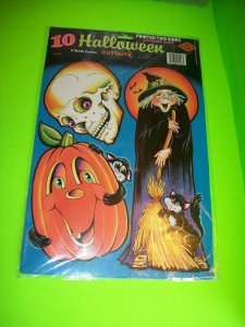 Halloween Beistle Decorations Vintage SEALED 1981 Witch Owl Skull 10 Different