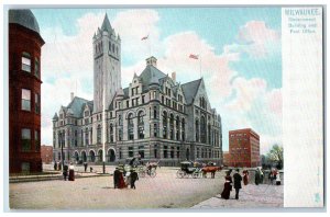 Milwaukee Wisconsin WI Postcard Government Building And Post Office c1905's Tuck